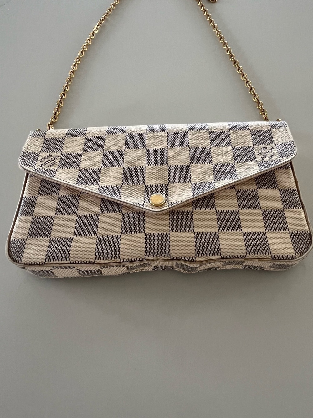 Louis Vuitton Damier Azur Pochette Felicie Crossbody Bag & Wallet Inserts - Picture 16 of 16
